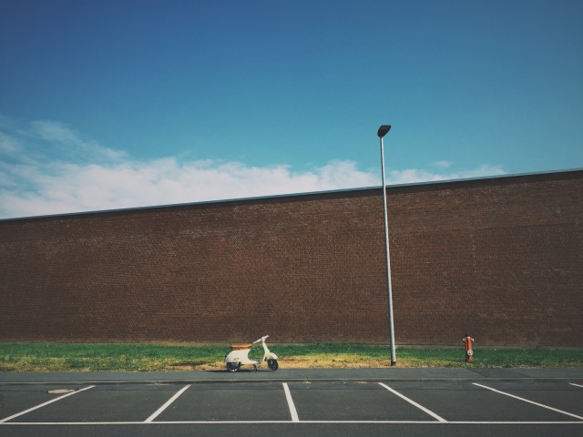 Eine Vespa in Rüsselsheim