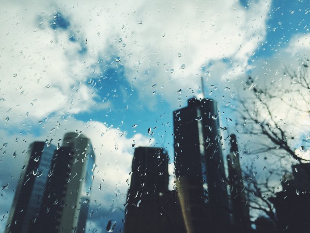 Frankfurt durch Glas