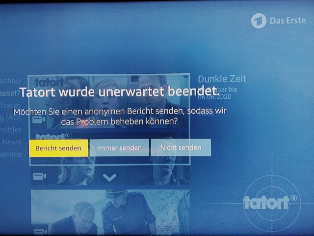 Überraschendes Ende