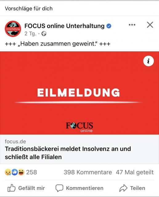 Eilmeldung: Focus online fast so seriös wie Bild-Zeitung
