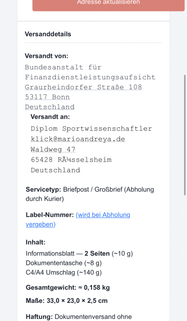 Spam des Tages